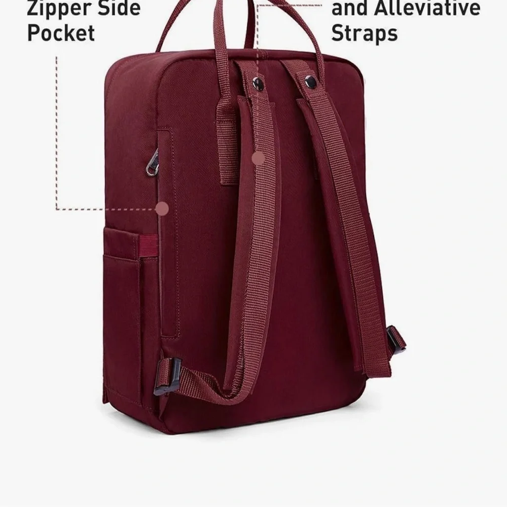 Kali Fancy Forest Red Backpack for Women - Picture 9 of 11